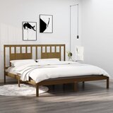 The Living Store Posteljni okvir medeno rjav iz trdne borovine 200x200 cm - Posteljni Okvir, (21531600) | Shoptok.si