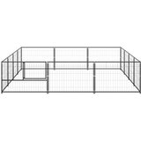  Kavez za pse crni 12 m² čelični | shoptok.hr