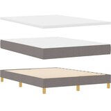 Box Postelja s pomičnim dnom z vzmetnico - Taupe, 140x200 cm, Tkanina, (22052929) | Shoptok.si