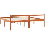  Krevetna konstrukcija s uzglavljem Vosak smeđa 200 x 200 cm | shoptok.hr