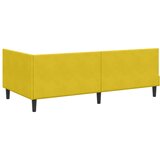  Kutni okvir kreveta s uzglavljem Žuta 100 cm x 200 cm Baršun | shoptok.hr