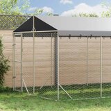 Vanjski kavez za pse s krovom srebrni 3x6x2,5 m pocinčani čelik Cijene