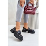 Kesi Women's Leather Patent Leather Low Shoes with Decorations D&A Black | shoptok.hr