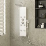 vidaXL Panel za tuširanje od stakla 25 x 47,5 x 130 cm bijeli Cijene