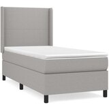  Box spring postelja z vzmetnico svetlo siva 90x200 cm blago, (20790064) | Shoptok.si