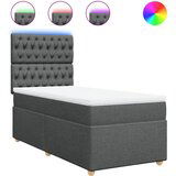  The Living Store Box spring postelja z vzmetnico temno siva 90x200 cm blago - Box Spring Postelja, (21497091) | Shoptok.si
