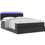  Otomanski krevet s madracima i LED crni 140x190cm umjetna koža | shoptok.hr