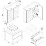 MID.YOU KOPALNICA bela, medeni hrast | Shoptok.si