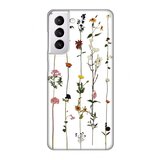  Silikonska maska za Samsung G991B Galaxy S21 Flower Print Skin bela Cene
