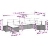 Sjedeća garnitura za vrt 7 kom. Crna poliratan 319 x 154 x 69 cm | shoptok.hr