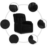  Električni naslonjač na podizanje od umjetne kože crni | shoptok.hr