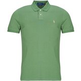 Polo Ralph Lauren Polo majice kratki rokavi POLO AJUSTE DROIT EN COTON BASIC MESH Kaki | Shoptok.si