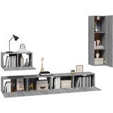  4-dijelni set TV ormarića sivog sonome konstruirano drvo | shoptok.hr