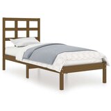  Posteljni okvir medeno rjav iz trdnega lesa 100x200 cm, (20788011) | Shoptok.si