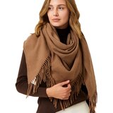 Pri One-color shawl shlik scarf with fringe GRACE Cene