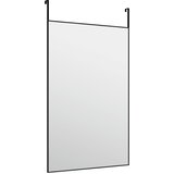  Ogledalo za vrata crno 50 x 80 cm od stakla i aluminija | shoptok.hr