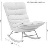 Bessagi Home Gugalni Fotelj Devin, Svetlo Siva | Shoptok.si