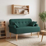  Ljubavni kauč s gumbima Tamnozelena 120 x 65 x 79 cm Tkanina | Eponuda.com