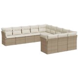  The Living Store Vrtna sedežna garnitura 11-delna z blazinami bež poli ratan - Vrtna Sedežna Garniture, (21451810) | Shoptok.si