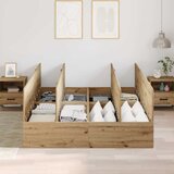  Krevet s ladicama s pohranom Umjetnički hrast 150 x 200 cm | shoptok.hr