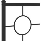  Metalno zamjensko uzglavlje crno 120 cm | shoptok.hr