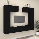 vidaXL 6-dijelni set TV ormarića crni od konstruiranog drva | shoptok.hr