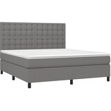  box spring s madracem LED tamnosivi 180x200 cm tkanina | shoptok.hr