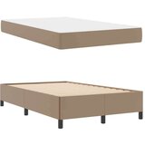 vidaXL Posteljni okvir z vzmetnico Kapučino 120 x 200 cm Umetna koža | Shoptok.si
