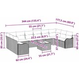  Sjedeća garnitura za vrt Smeđa 55 x 55 x 37 cm poliratan | shoptok.hr