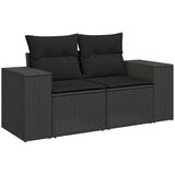 vidaXL 8-dijelni set vrtnih sofa od poliratana s jastucima crni | shoptok.hr