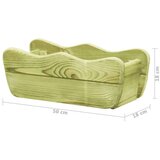  Posuda za sadnju 50 x 18 x 18 cm od impregnirane borovine | shoptok.hr