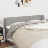  Uzglavlje s ušima svjetlosivo 183x23x78/88 cm od tkanine | shoptok.hr
