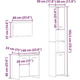 vidaXL 3-dijelni set kupaonskog namještaja käsityöläinen tammi | shoptok.hr