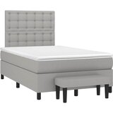  Krevet s oprugama i madracem svjetlosivi 120x190 cm od tkanine | shoptok.hr