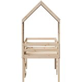  Visoki krevet s krovom 90 x 200 cm od masivne borovine | shoptok.hr