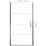 vidaXL Vrata za tuš kaljeno steklo 91x195 cm | Shoptok.si
