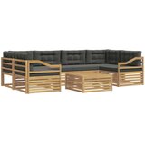  Set vanjskih sofa 7 kom. Bijela i antracit Poliester | shoptok.hr