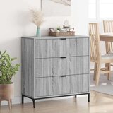 vidaXL Ormarić / Komoda s ladicama Sivi hrast sonoma 79,5 x 33 x 82 cm | shoptok.hr