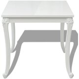  Blagovaonski Stol 80x80x76 cm Visoki Sjaj Bijeli | Eponuda.com