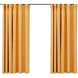  Zavjese za zamračivanje s kukama 2 kom žute 140 x 175 cm | shoptok.hr