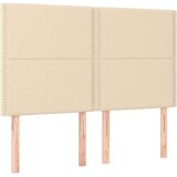  Box spring postelja z vzmetnico LED krem 140x200 cm blago, (20726790) | Shoptok.si