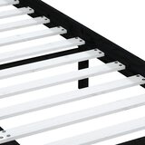  Okvir za krevet od masivne borovine crni 140 x 190 cm | shoptok.hr