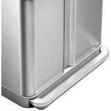 simplehuman Jeklen koš za smeti 34+24 l za ločevanje odpadkov/s pedalom v mat srebrni barvi – | Shoptok.si