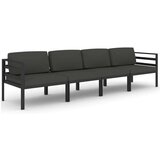  4-dijelna vrtna garnitura s jastucima aluminijska antracit | shoptok.hr