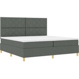 Box Postelja z vzmetnico z vzmetnico Temno siva 200 x 200 cm blago - - Siva - 92.98 - 200 x 200 cm - | Shoptok.si