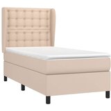  Krevet s oprugama i madrac cappuccino 80x200 cm od umjetne kože | shoptok.hr