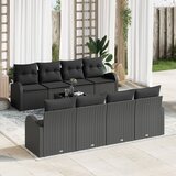 vidaXL 9 Komadni Vrtni Sofa Set s Jastučićima Crni Poli Ratan Cijene