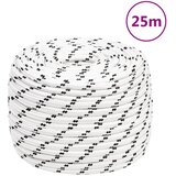 Pleteni brodski konop bijeli 14 mm x 25 m poliesterski | shoptok.hr