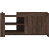 vidaXL Klubska mizica rjavi hrast 100x50x50 cm inženirski les | Shoptok.si
