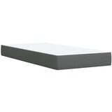 vidaXL Box spring postelja z vzmetnico temno siva 100x200 cm blago | Shoptok.si